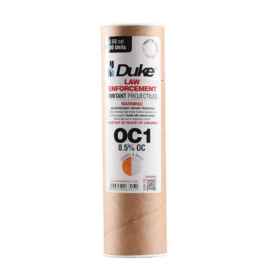 Duke Defence OC1 Law Enforcement Irritant .68 Caliber Projectiles - Law Enforcement 100 Round Tube