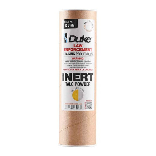Duke Inert Talc Powder Training .68 Caliber Projectiles - Law Enforcement 100 Round Tube