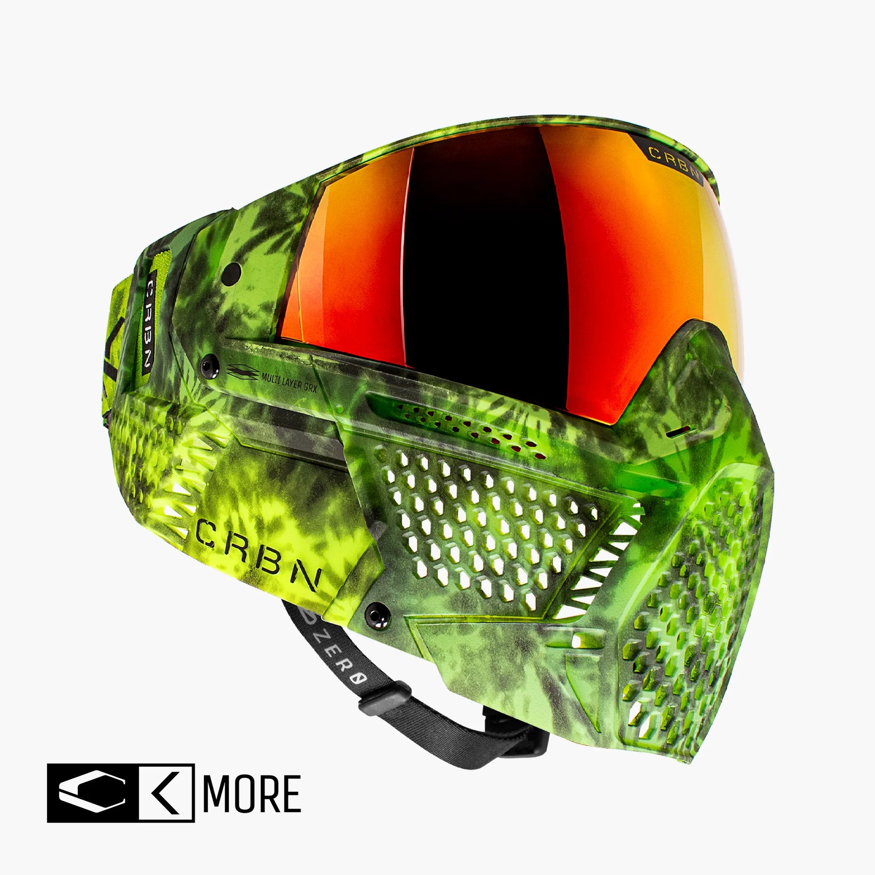 CRBN zero GRX tie dye gecko - Less/More coverage - Paintball Goggles