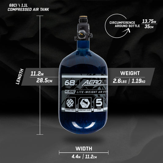 AeroLite Carbon Fiber Tank - 68ci / 4500psi  - Blue