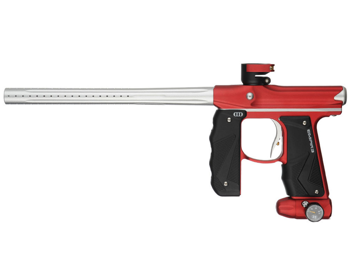 Empire Mini GS Paintball Marker | NEW Dust Silver / Dust Red | Paintball Gun