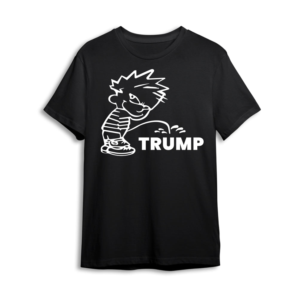 Calvin Peeing on Trump | Funny T-Shirt