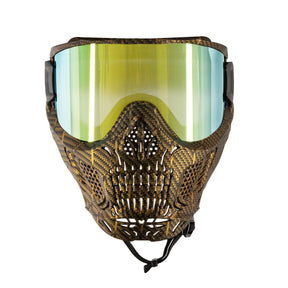 HSTL Skull Goggle "Machine Gold" W/ Gold Lens | Paintball Goggle | Mask | Hk Army