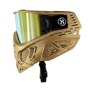 HSTL Skull Goggle "Metallic Gold" - W/ Gold Lens | Paintball Goggle | Mask | Hk Army