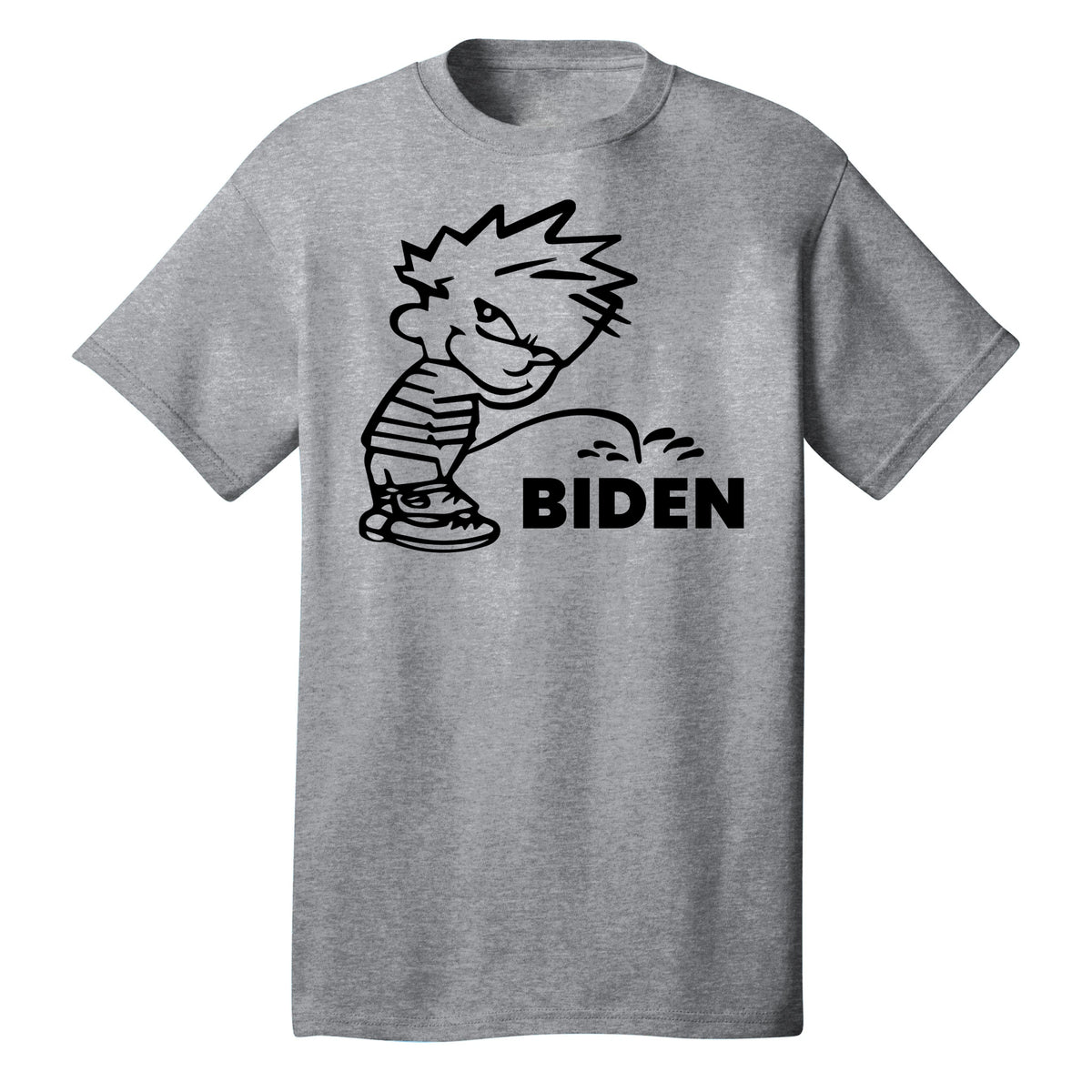Calvin Peeing on Biden | Funny T-Shirt