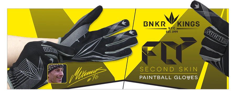 Bunkerkings Fly Paintball Hand Gloves - Black