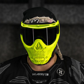 HSTL Skull Goggle "Neon Yellow" - W/ Smoke Lens | Paintball Goggle | Mask | Hk Army