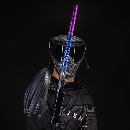 LAZR Elite Orbit Barrel Kit - 15' Black/Purple Fade - Colored Inserts - Cocker Threads