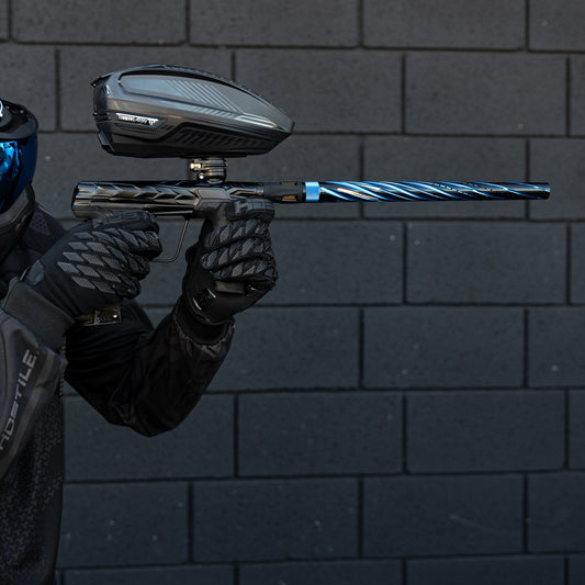 LAZR Elite Orbit Barrel Kit - 15' Dust Blue/Black - Colored Inserts - Cocker Threads
