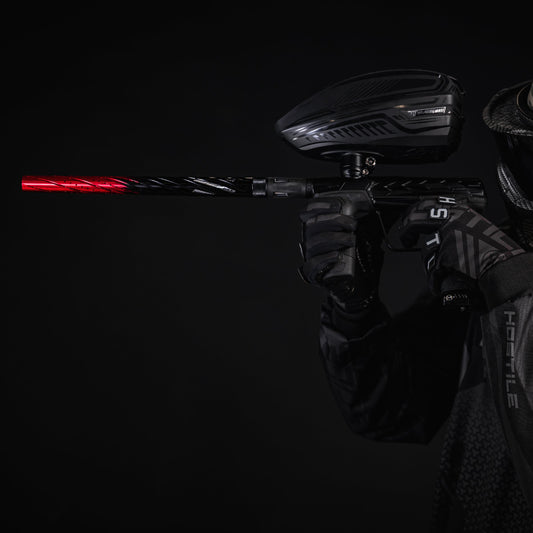 LAZR Elite Orbit Barrel Kit - 15' Black/Red Fade - Colored Inserts - Cocker Threads