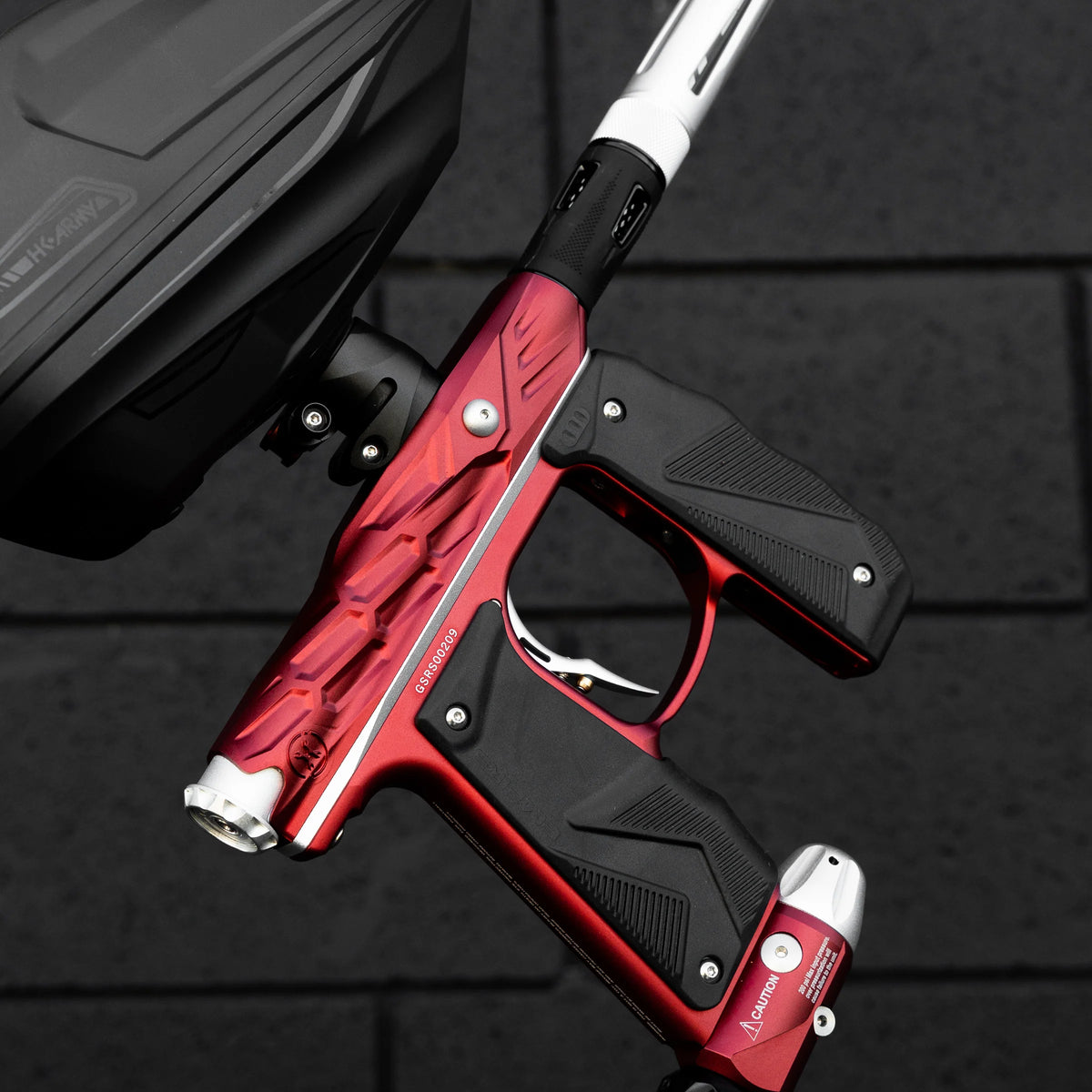 HK Army Hive Mini GS with Lazr-Barrel | Red/Silver | Paintball Electronic Marker