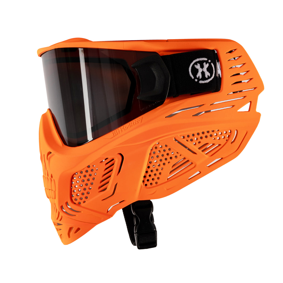 HSTL Skull Goggle "Neon Orange" - W/ Smoke Lens | Paintball Goggle | Mask | Hk Army