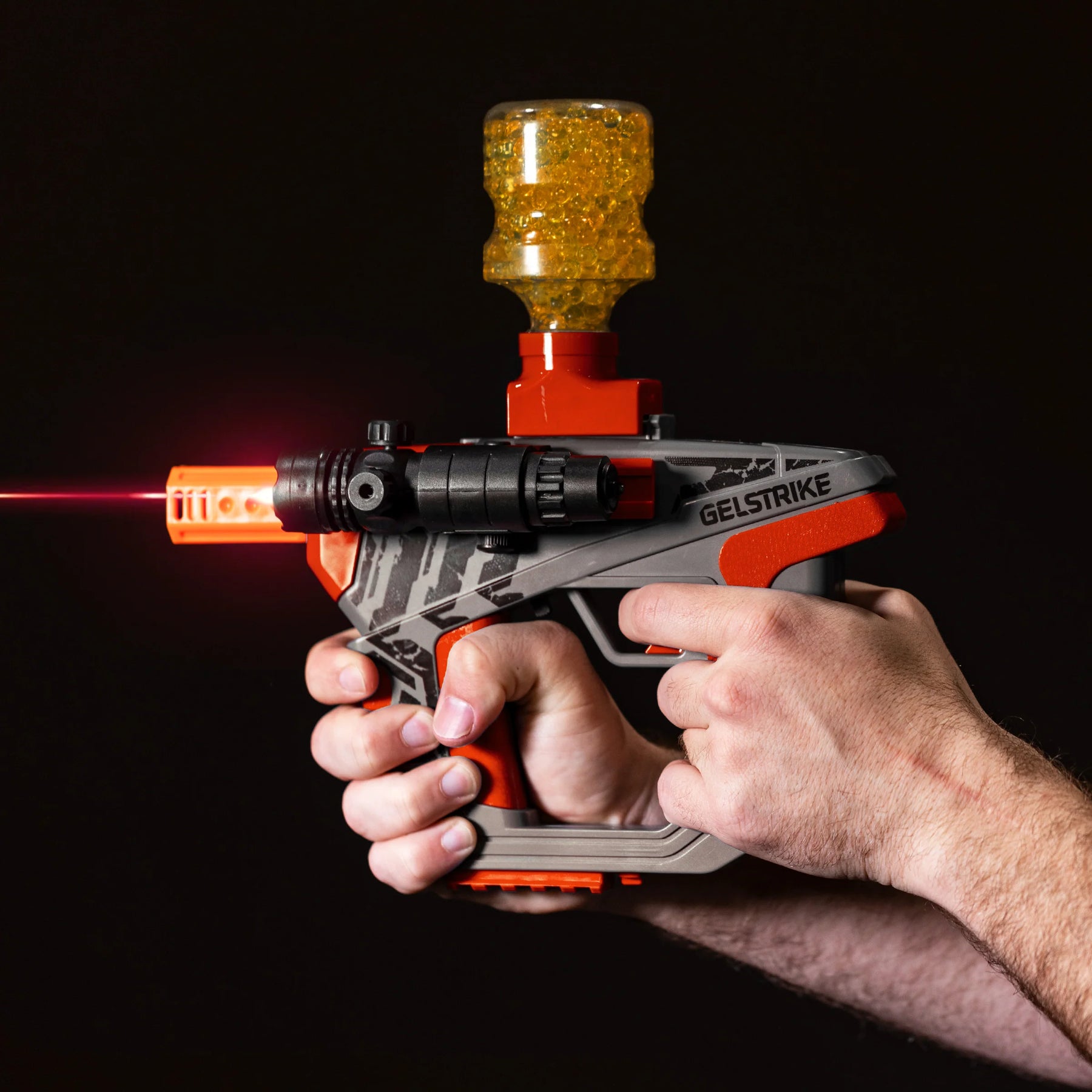Gellyball kit with Laser | Delta Blaster | Gelstrike | Color: Lava Red