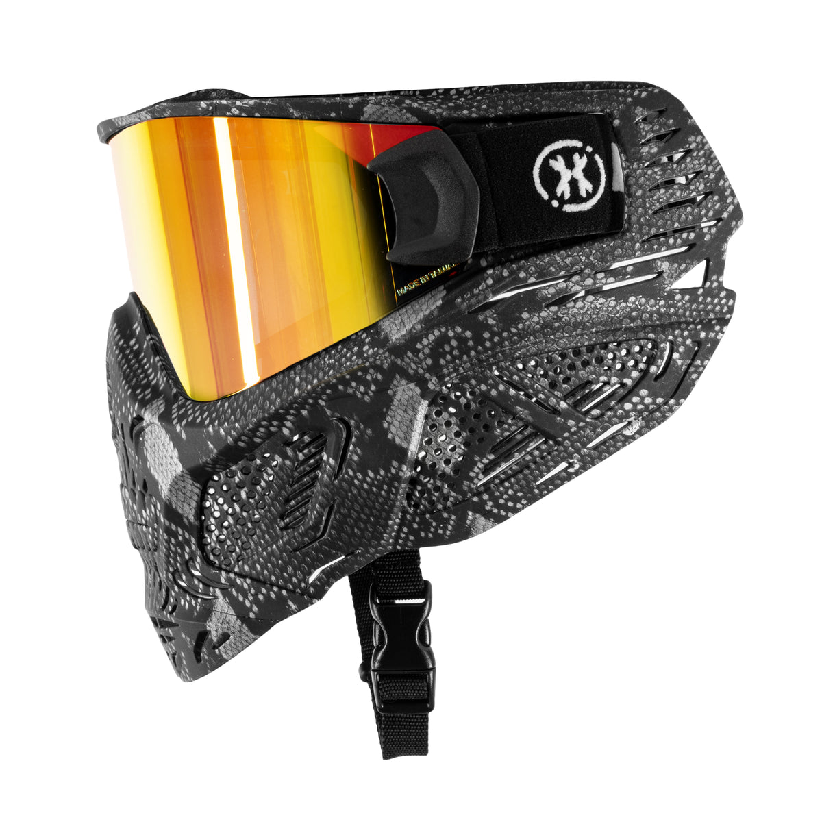 HSTL Skull Goggle "Snake Grey" W/ Fire Lens | Paintball Goggle | Mask | Hk Army