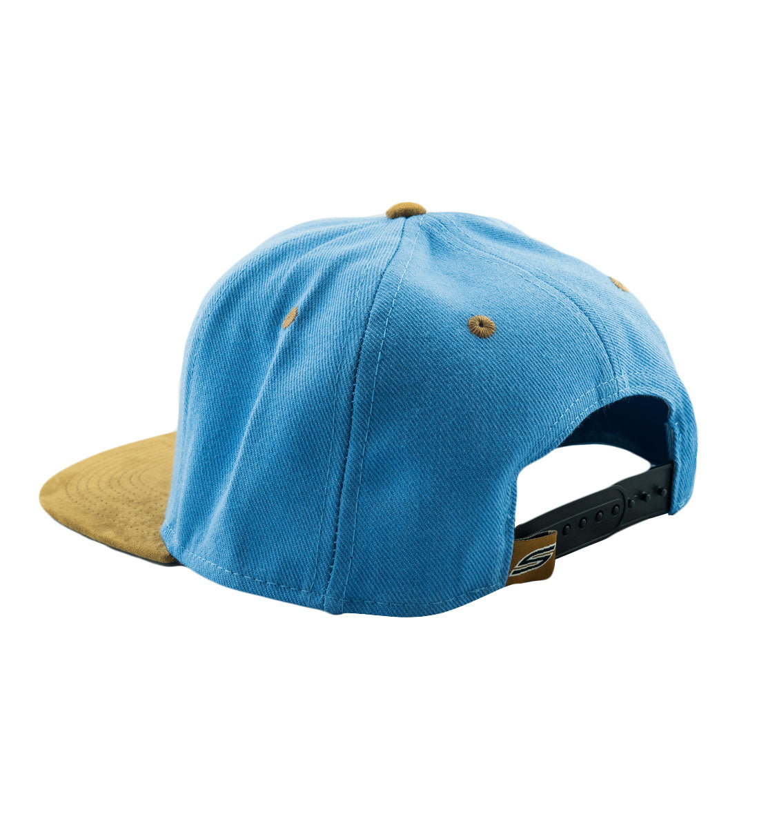 Snapback Hat, Baby Blue, Tobacco Suede Bill | Social Paintball | Headwear Hats