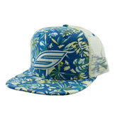 Snapback Hat, Blue Flower Trucker | Social Paintball | Headwear Hats