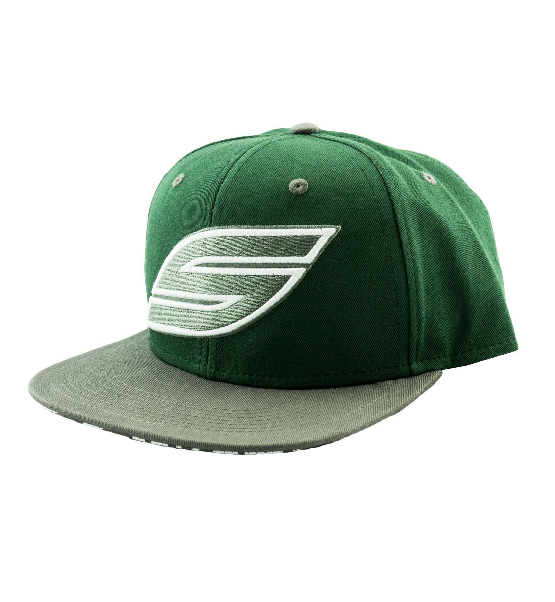 Snapback Hat, Forest Green, Charcoal Gray S | Social Paintball | Headwear Hats