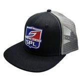 Snapback Hat, SPL League Shield Black Gray | Social Paintball | Headwear Hats