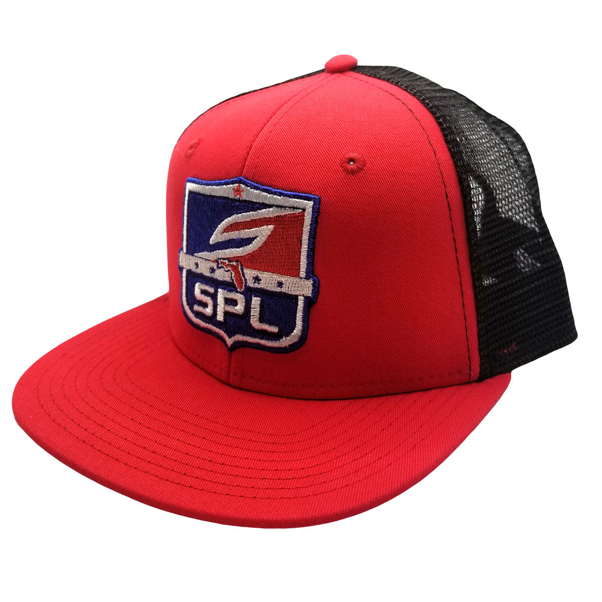 Snapback Hat, SPL League Shield Red Black | Social Paintball | Headwear Hats