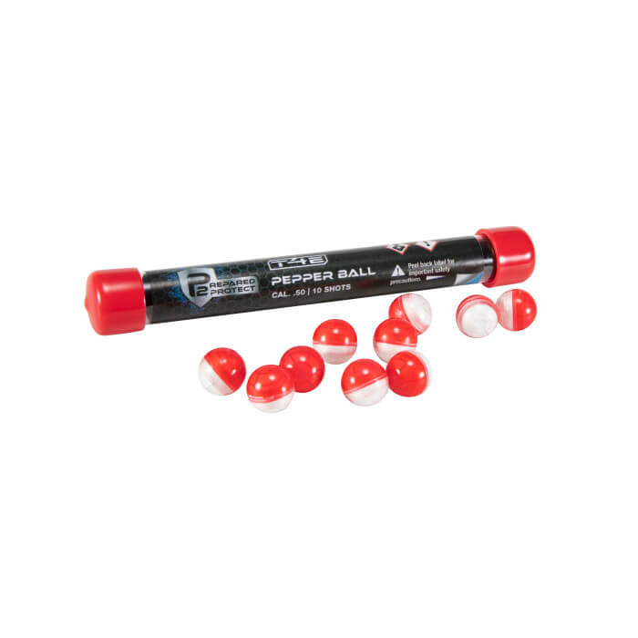 Pepper Ball Rounds .50 Cal Red/White 10 Count | Self Defense | P2P