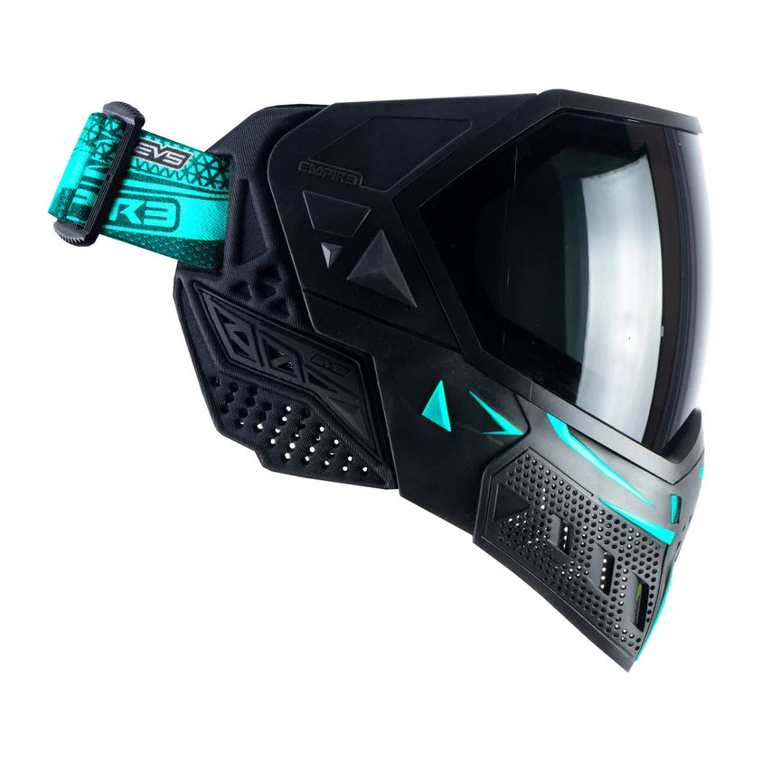 Empire Evs Black/Aqua With Thermal Ninja & Thermal Clear Lenses | Shop Airsoft Goggle