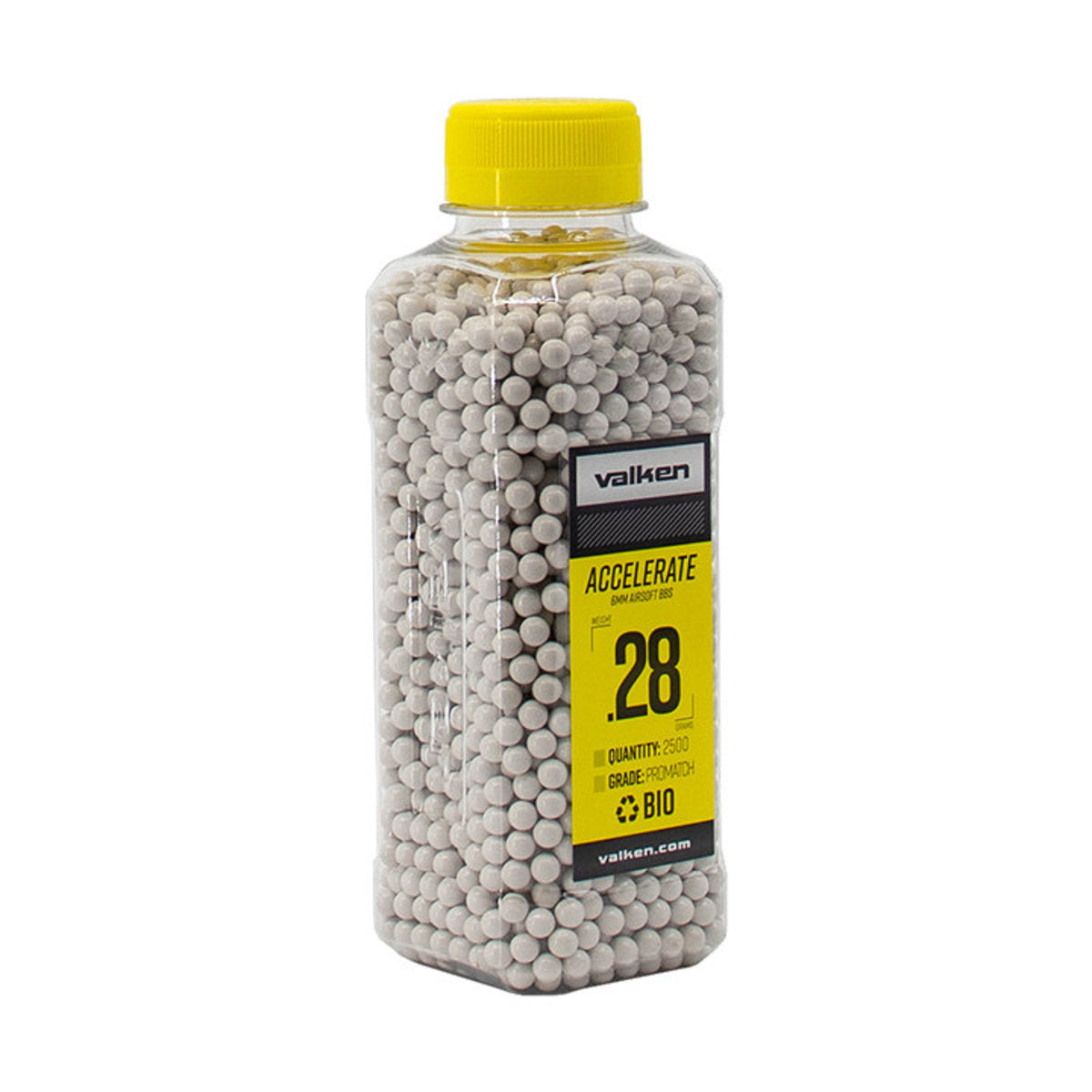 Valken Accelerate Promatch 0.28G 2,500Ct Biodegradable Airsoft Bbs