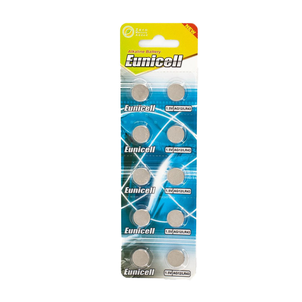 Eunicell 1.5V Ag12 Lr43 Alkaline Button Cell Battery - 10 Pack