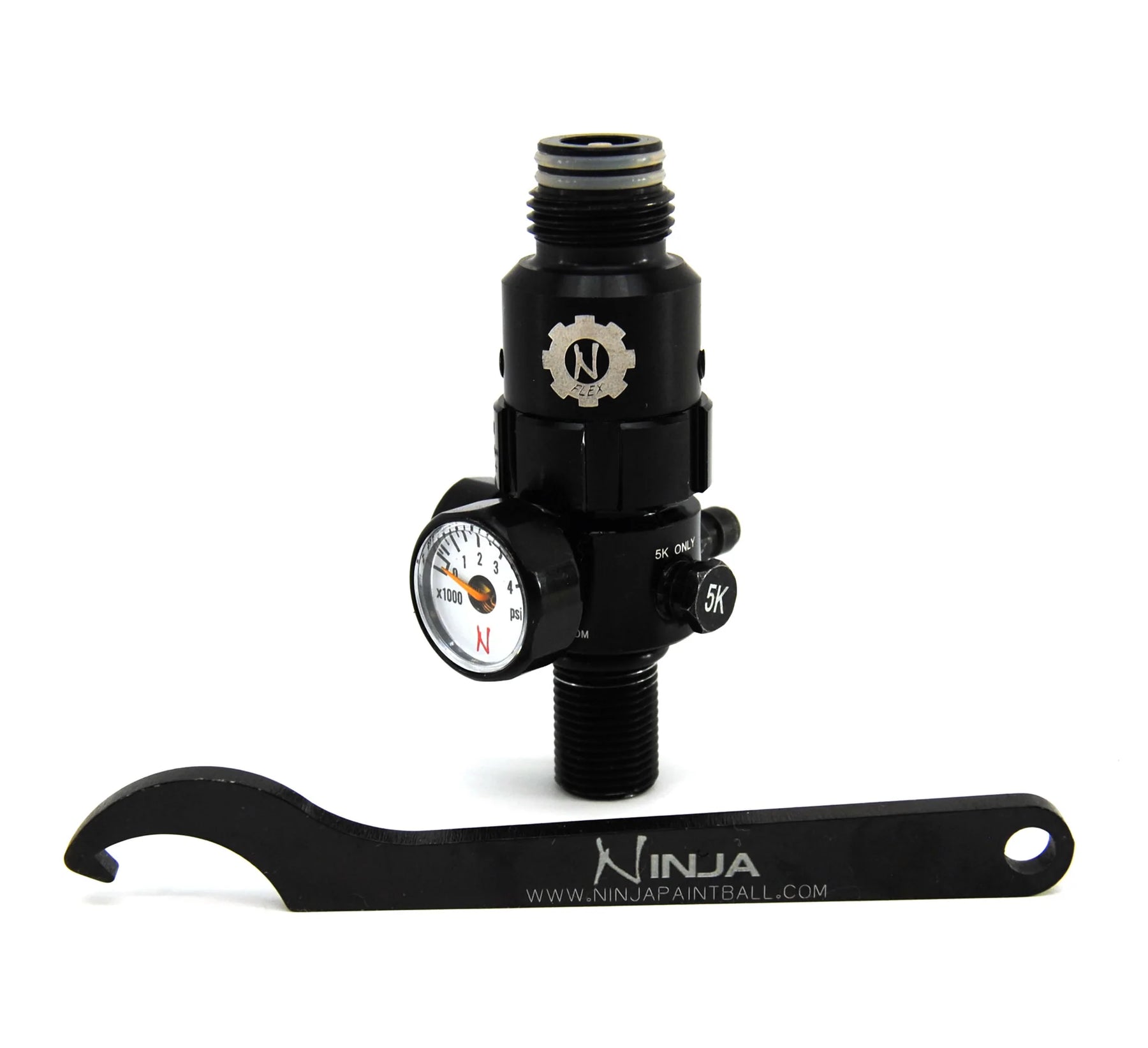 Ninja Flex Pcp Regulator For 3000 Psi Bottles - Rotational Collar Adjustable Output Pressure