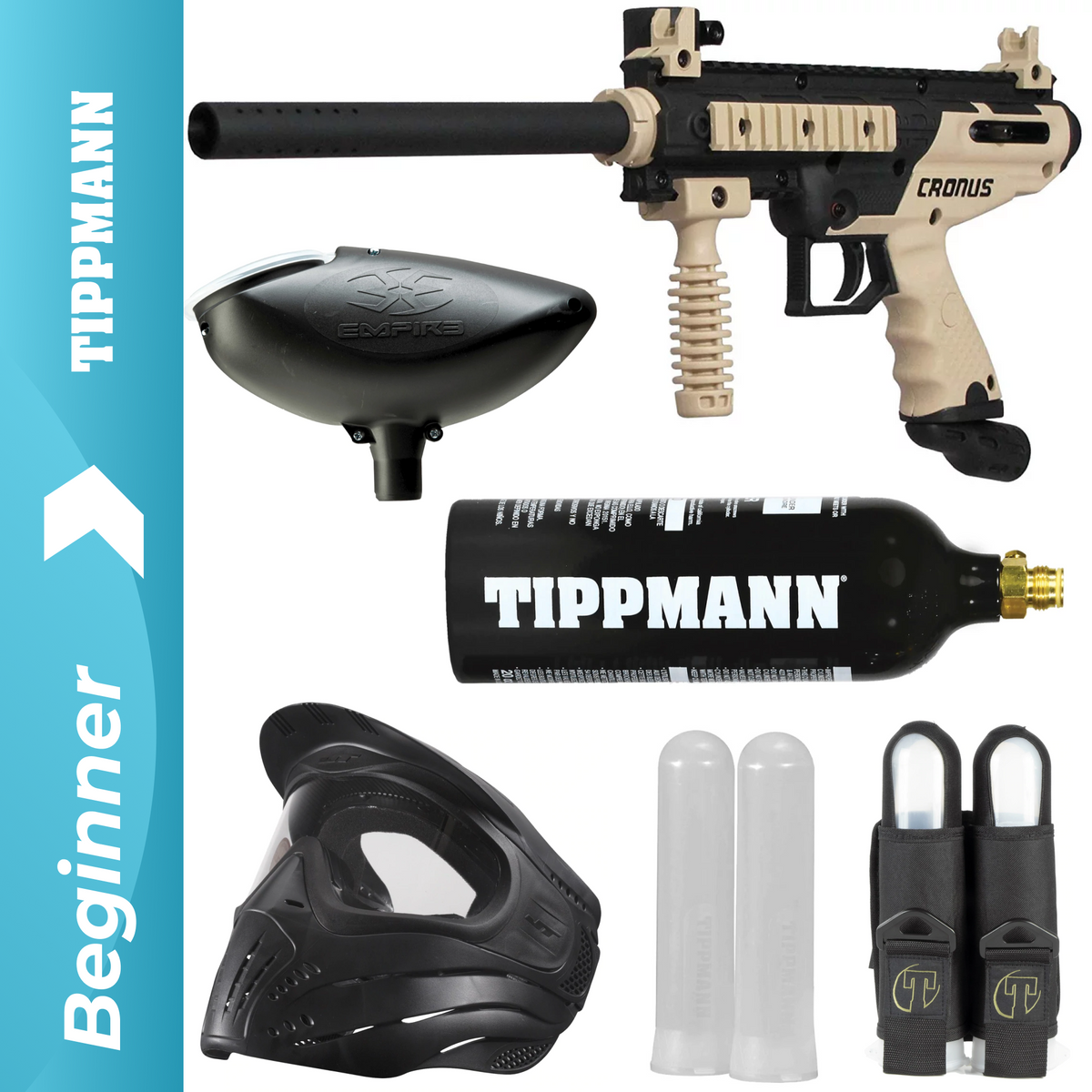Tippmann Cronus Powerpack Paintball Gun Kit | Co2 Tank