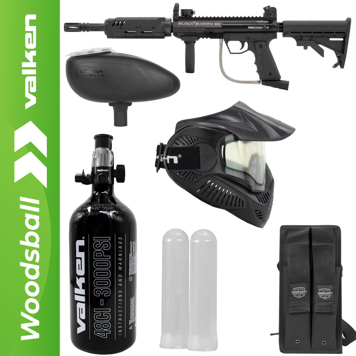 Valken Blackhawk Tango Rig Paintball Gun | Mechanical - Semi Automatic Paintball Marker Package