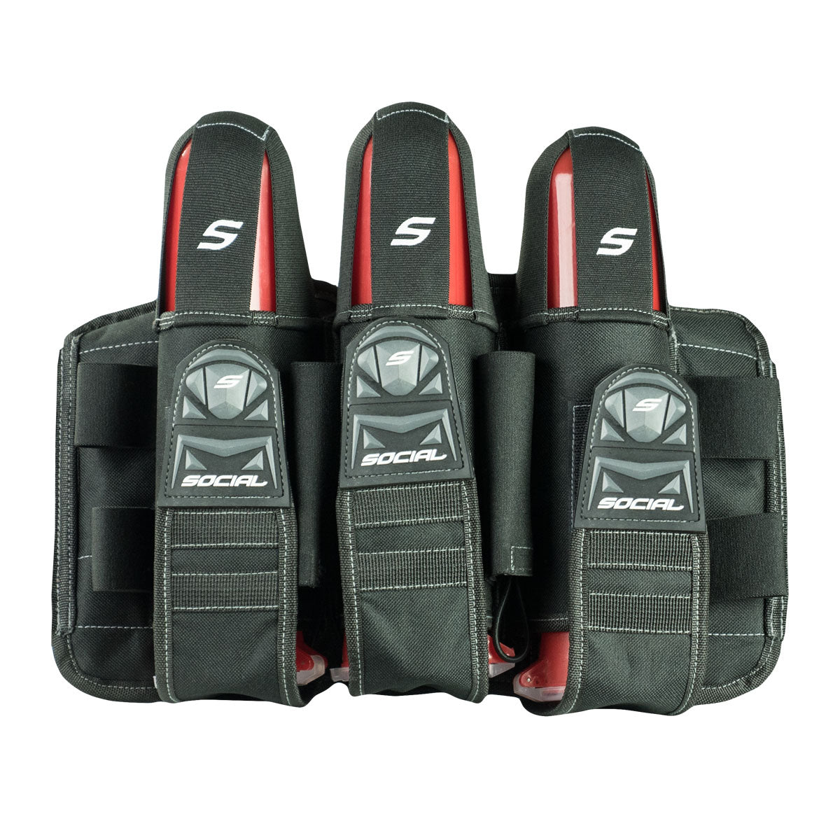 Grit Pod Pack Harness, 3+6, Stealth Black | Social Paintball Harness