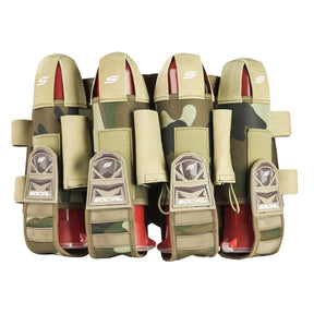Grit Pod Pack Harness, 4+7 Coyote Tan Woodland Camo | Social Paintball Harness