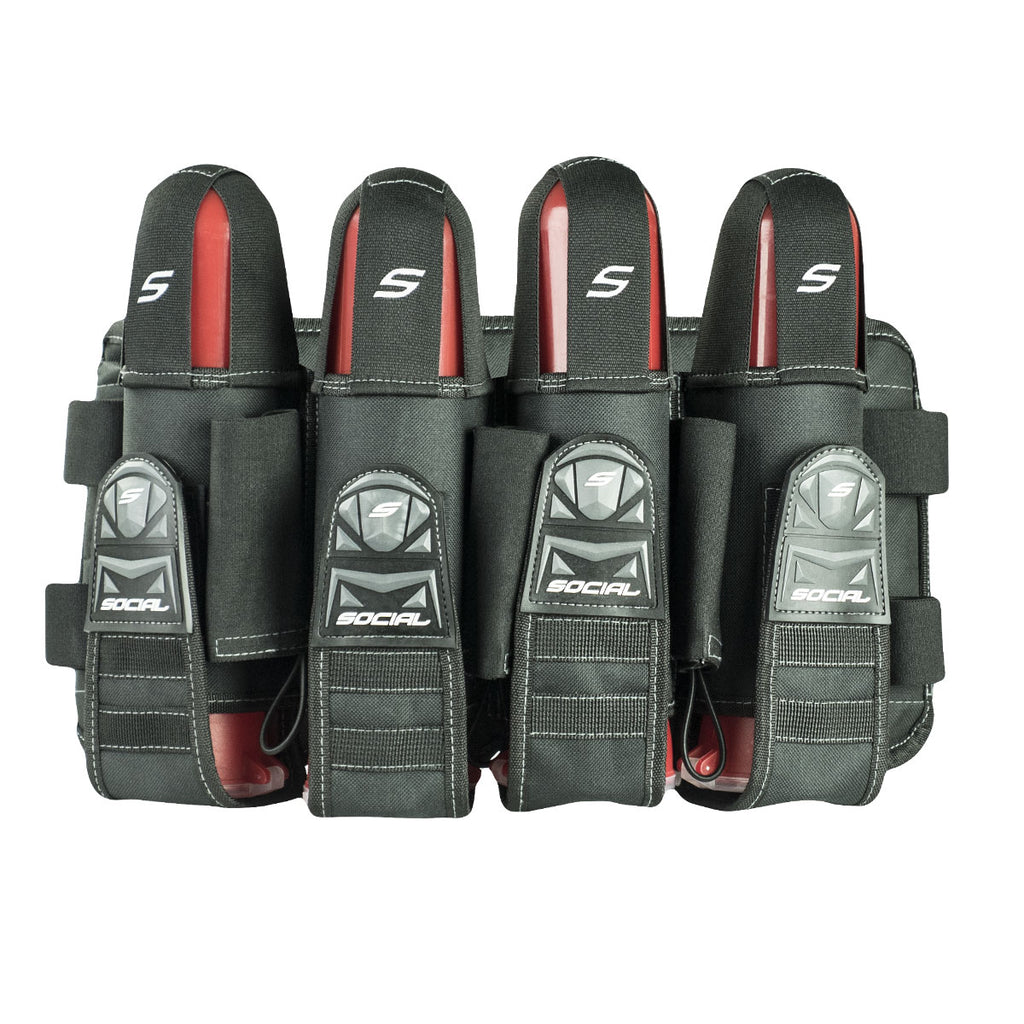  Social Paintball Grit Pod Pack Harness, Stealth Black, 6+9 Pod  Holders : Sports & Outdoors