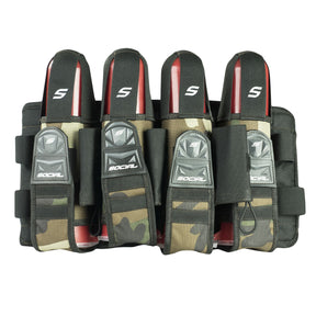 Grit Pod Pack Harness, 4+7 Woodland Camo | Social Paintball Harness