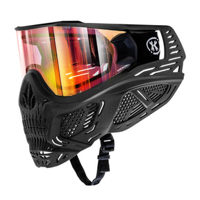 Hstl Skull Goggle "Death" - Black W/ Fire Lens | Paintball Goggle | Mask | Hk Army