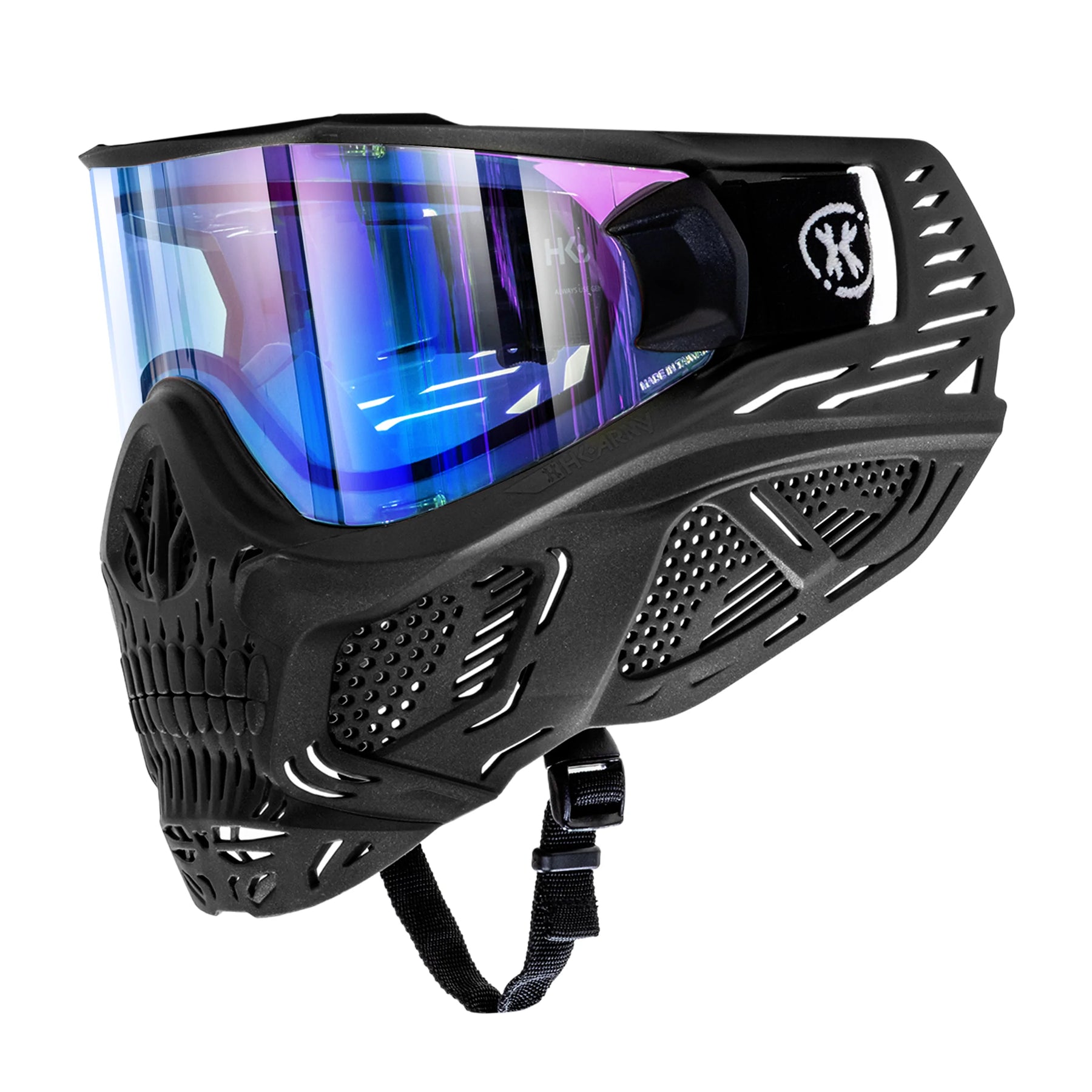 Hstl Skull Goggle "Reaper" - Black W/ Ice Lens | Paintball Goggle | Mask | Hk Army