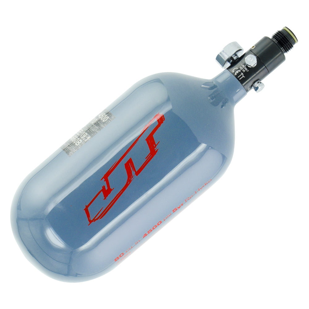 JT Grunge Grafx Carbon fiber Air-Tank | 80/4500 psi | Red/Pewter