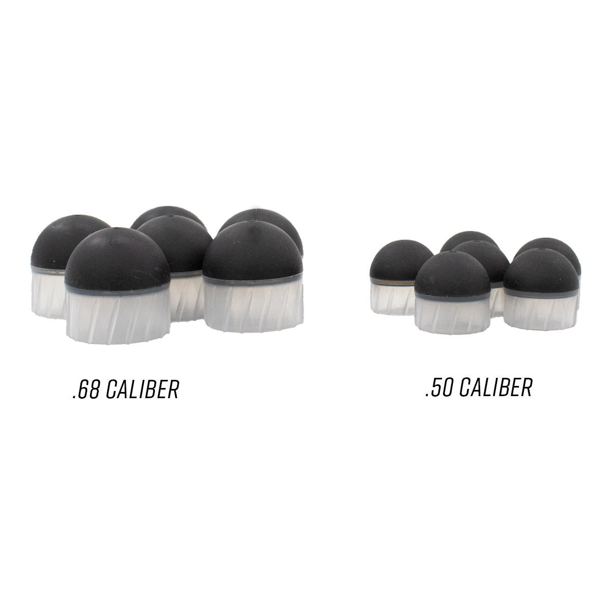 Rubber-tipped paintball Rounds