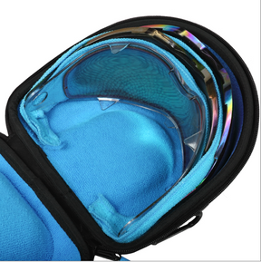 Exalt Carbon V3 Universal Lens Case - Charcoal Gray W/ Blue