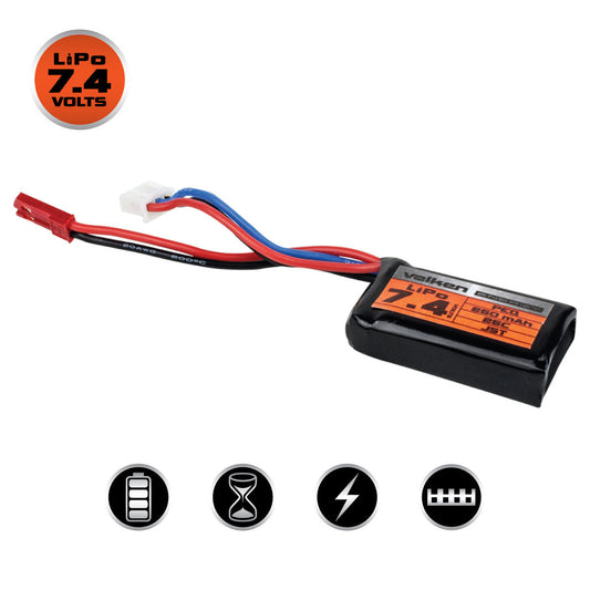 Valken Lipo 7.4V 250Mah 25C Hpa Battery (Jst)