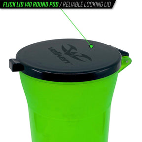 Valken "Flick Lid" 140Rd Paintball Pods - Neon Green