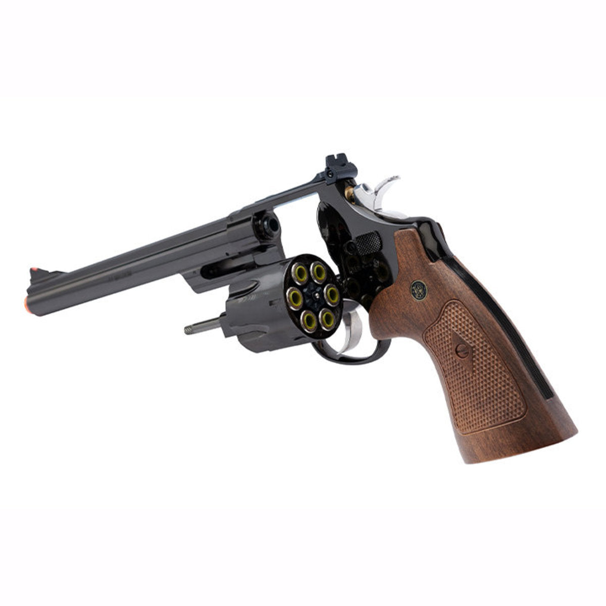 WG CO2 Full Metal High Power Airsoft 6mm Magnum Gas Revolver (Length: 8 /  Black / Brown Grip), Airsoft Guns, Gas Airsoft Pistols -  Airsoft  Superstore