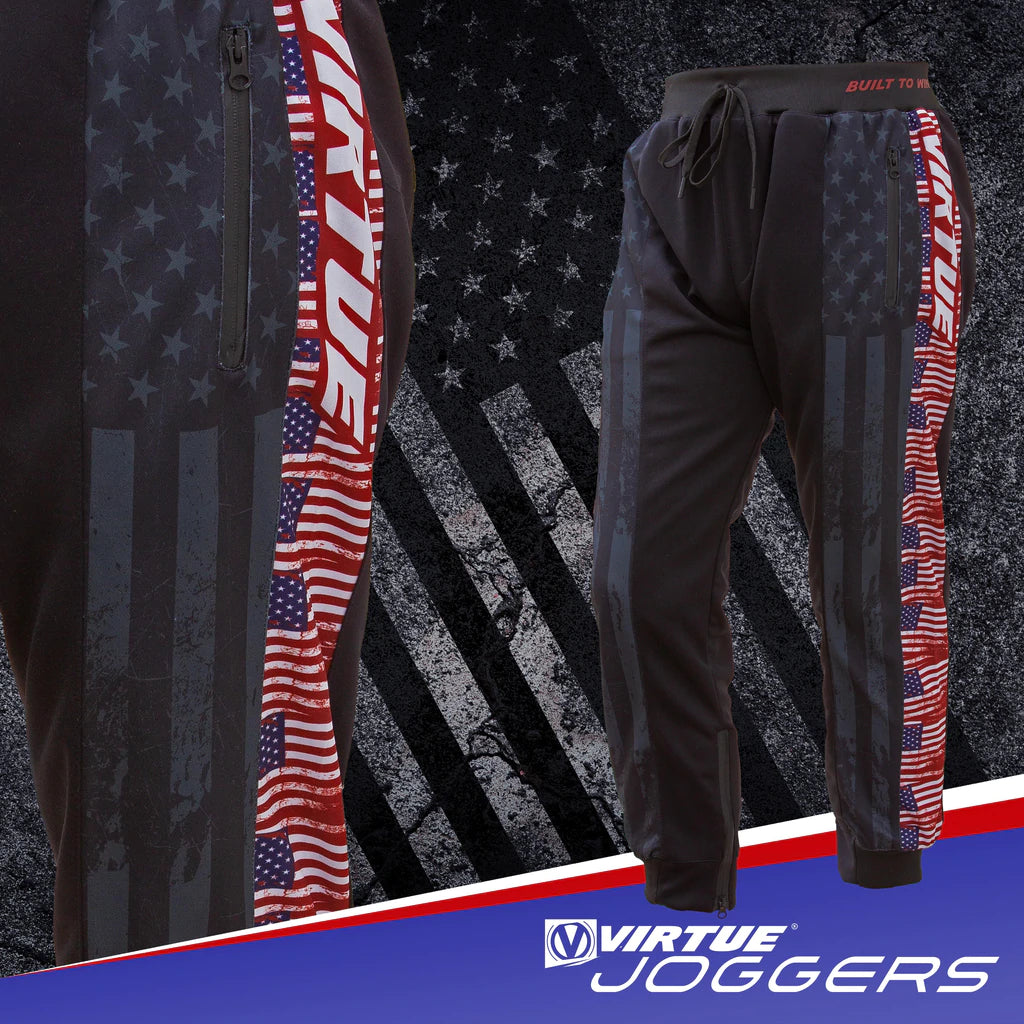 Virtue Jogger Pants - Patriot Flag - Black