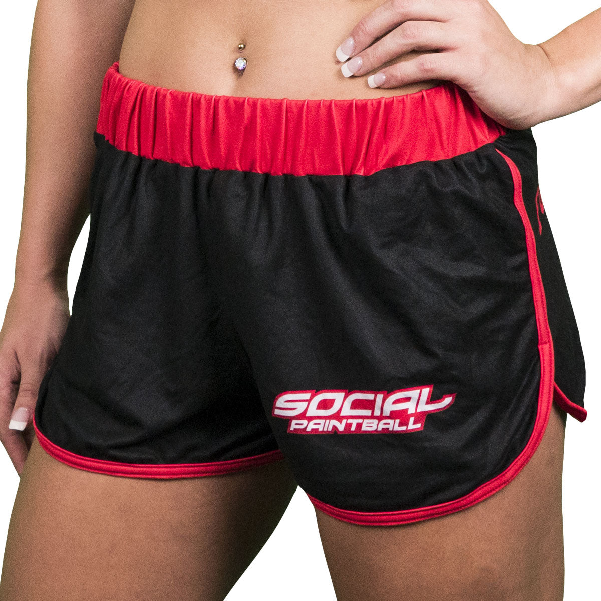 Women's Shorts, Black Red For The Player