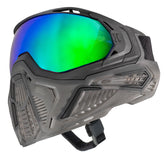 Slr Goggle - Odyssey (Black/Black/Smoke) Aurora Green Lens | Paintball Goggle | Mask | Hk Army