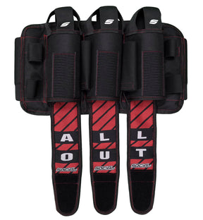 Grit Pod Pack Harness, 3+6 Black Red | Social Paintball Harness