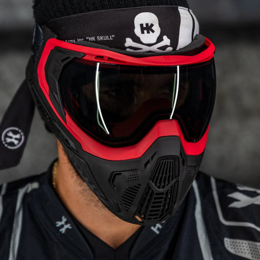 Slr Goggle - Lava (Red/Black) Smoke Lens | Paintball Goggle | Mask | Hk Army