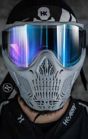 Hstl Skull Goggle "Crypt" - Grey W/ Ice Lens | Paintball Goggle | Mask | Hk Army