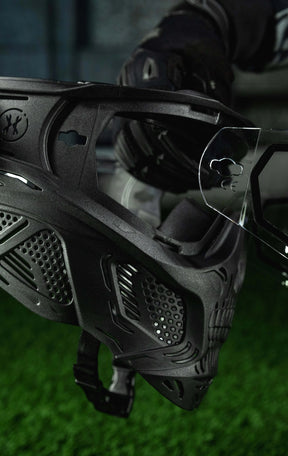 Hstl Skull Goggle "Death" - Black W/ Fire Lens | Paintball Goggle | Mask | Hk Army