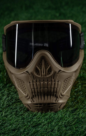 Hstl Skull Goggle "Grave Digger" - Tan W/ Smoke Lens | Paintball Goggle | Mask | Hk Army